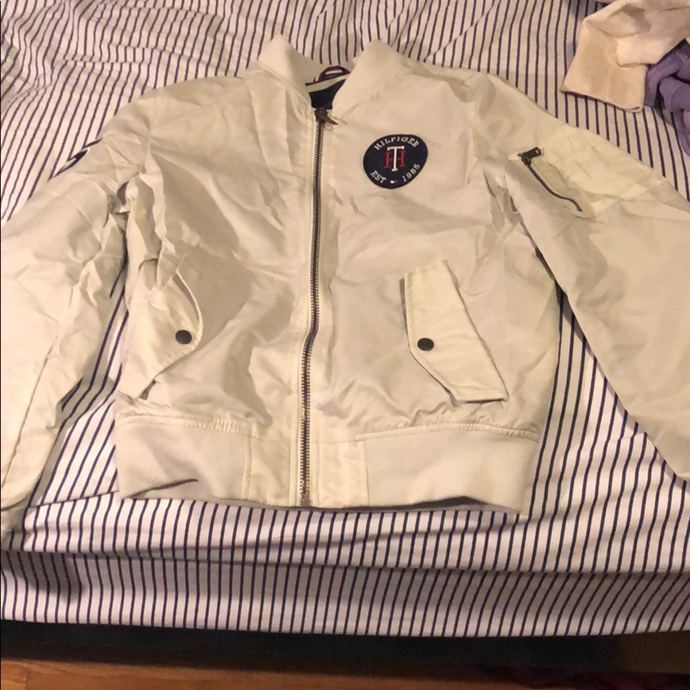Tommy Hilfiger grey Jip-up bomber jacket